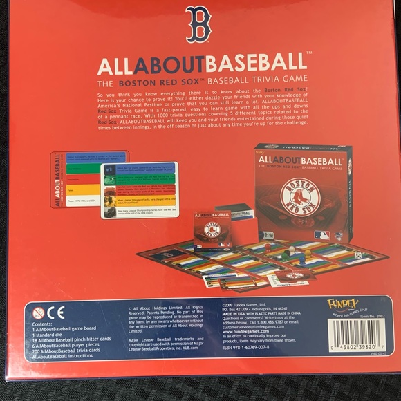 All About Baseball ⚾️ Boston Red Sox Trivia Game - Picture 2 of 3